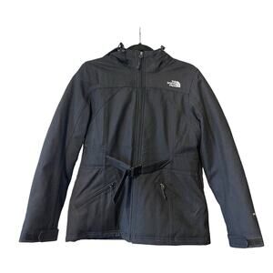 The North Face Women’s Hyvent Black Belted Wool Coat Jacket Size Medium